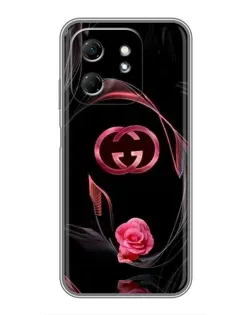 Чохол для Infinix Hot 50i з картинкою «Gucci — неонова троянда»