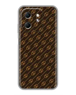Чохол для Infinix Hot 50i з картинкою «Gucci — золоті діагоналі»