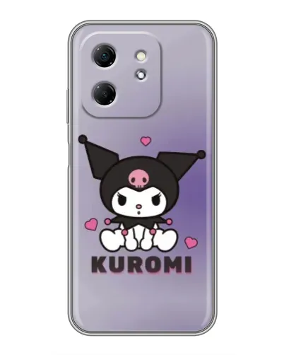 Чехол для Infinix Hot 50i с картинкой «Kuromi — фиолетовый арт»