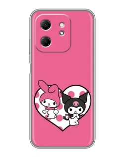 Чехол для Infinix Hot 50i с картинкой «Kuromi и My Melody»