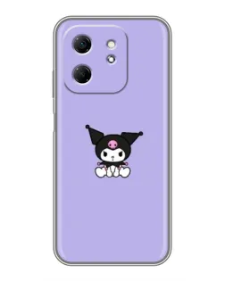 Чехол для Infinix Hot 50i с картинкой «Kuromi — фиолетовый минимализм»