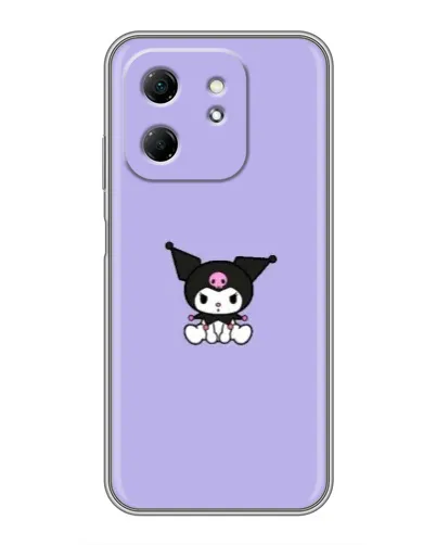 Чехол для Infinix Hot 50i с картинкой «Kuromi — фиолетовый минимализм»