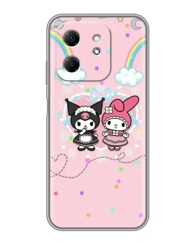 Чехол для Infinix Hot 50i с картинкой «My Melody и Kuromi»