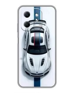 Чехол для Infinix Hot 50i с картинкой «Вид сверху — BMW M»