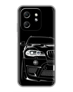 Чехол для Infinix Hot 50i с картинкой «Темный силуэт BMW»