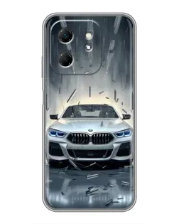 Чехол для Infinix Hot 50i с картинкой «BMW в свете фар»