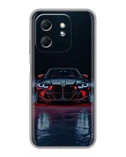 Чехол для Infinix Hot 50i с картинкой «BMW на мокрой дороге»