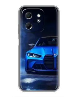 Чехол для Infinix Hot 50i с картинкой «Голубая BMW M4»