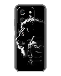 Чехол для Infinix Hot 50i с картинкой «BMW и лев»