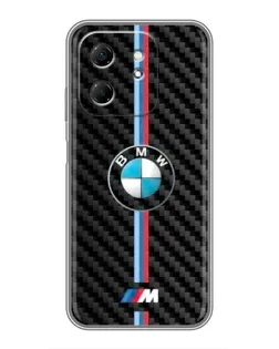 Чехол для Infinix Hot 50i с картинкой «Эмблема BMW и карбон»