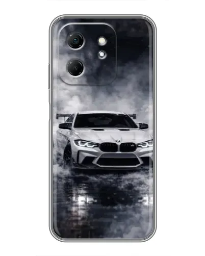 Чехол для Infinix Hot 50i с картинкой «BMW сквозь туман» Чехол для Infinix Hot 50i с картинкой «BMW сквозь туман»