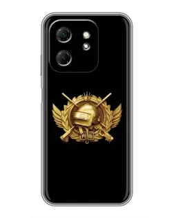Чехол для Infinix Hot 50i с картинкой «PUBG — оранжевый градиент»