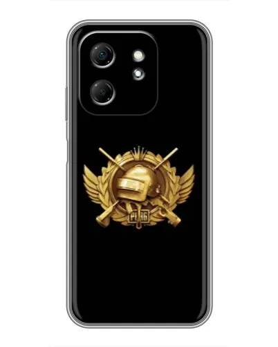 Чехол для Infinix Hot 50i с картинкой «PUBG — оранжевый градиент»