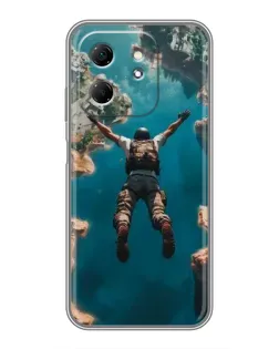 Чехол для Infinix Hot 50i с картинкой «PUBG — свободное падение»