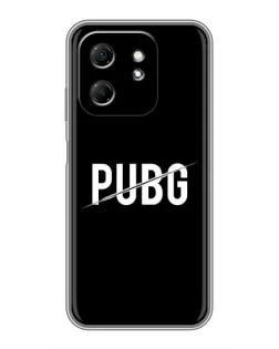 Чехол для Infinix Hot 50i с картинкой «PUBG — белый логотип»