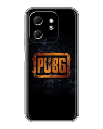 Чехол для Infinix Hot 50i с картинкой «PUBG — золотой логотип»