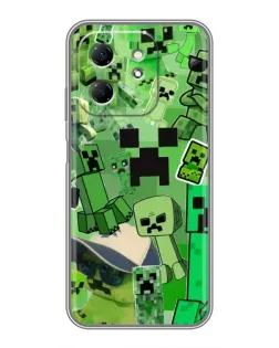 Чехол для Infinix Hot 50i с картинкой «Криперы Minecraft»