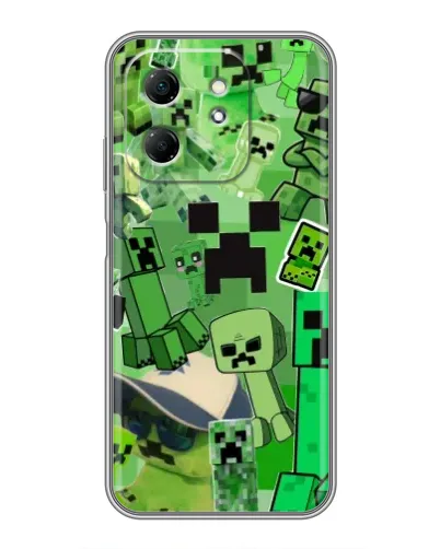Чехол для Infinix Hot 50i с картинкой «Криперы Minecraft» Чехол для Infinix Hot 50i с картинкой «Криперы Minecraft»