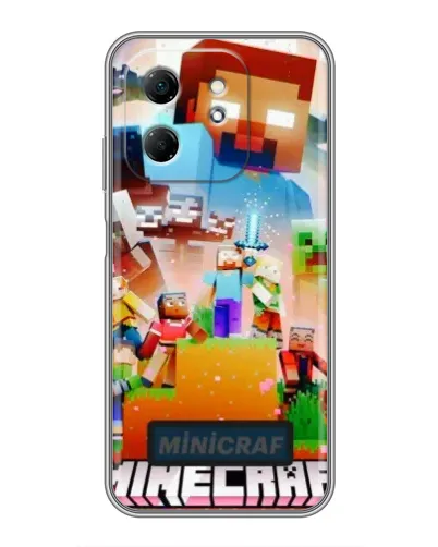 Чехол для Infinix Hot 50i с картинкой «Minecraft герои игры» Чехол для Infinix Hot 50i с картинкой «Minecraft герои игры»