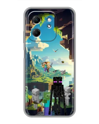 Чехол для Infinix Hot 50i с картинкой «Эндермен в лесу» Чехол для Infinix Hot 50i с картинкой «Эндермен в лесу»