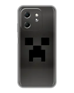 Чехол для Infinix Hot 50i с картинкой «Черный крипер градиент»