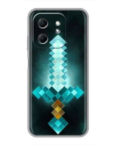 Чехол для Infinix Hot 50i с картинкой «Алмазный меч неон» Чехол для Infinix Hot 50i с картинкой «Алмазный меч неон»