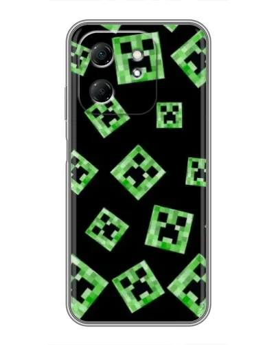 Чехол для Infinix Hot 50i с картинкой «Паттерн с криперами» Чехол для Infinix Hot 50i с картинкой «Паттерн с криперами»