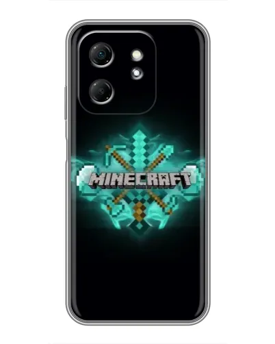 Чехол для Infinix Hot 50i с картинкой «Minecraft Diamond лого» Чехол для Infinix Hot 50i с картинкой «Minecraft Diamond лого»