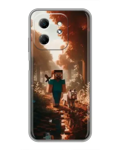 Чехол для Infinix Hot 50i с картинкой «Стив в лесу» Чехол для Infinix Hot 50i с картинкой «Стив в лесу»