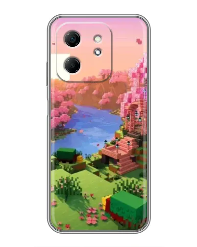 Чехол для Infinix Hot 50i с картинкой «Розовое дерево Minecraft» Чехол для Infinix Hot 50i с картинкой «Розовое дерево Minecraft»