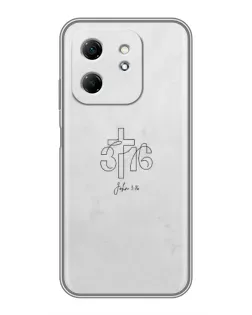 Чехол для Infinix Hot 50i с картинкой «Иоанна 3:16 Крест»