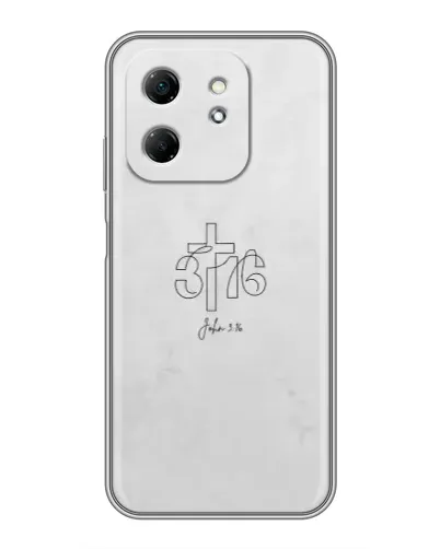 Чехол для Infinix Hot 50i с картинкой «Иоанна 3:16 Крест»