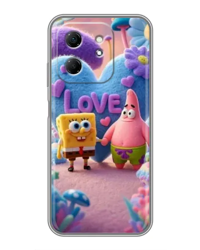 Чехол для Infinix Hot 50i с картинкой «Губка Боб Патрик»