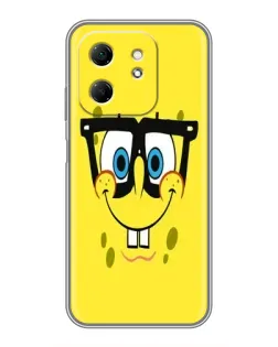 Чехол для Infinix Hot 50i с картинкой «Минималистичный Спанч Боб» Чехол для Infinix Hot 50i с картинкой «Минималистичный Спанч Боб»