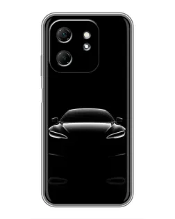 Чехол для Infinix Hot 50i с картинкой «Силуэт Tesla Night»