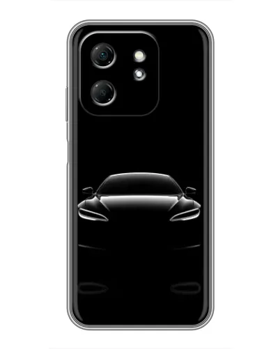 Чехол для Infinix Hot 50i с картинкой «Силуэт Tesla Night»