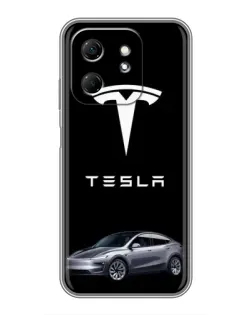 Чехол для Infinix Hot 50i с картинкой «Tesla Model Y»
