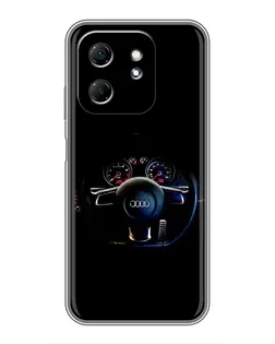 Чехол для Infinix Hot 50i с картинкой «Салон Audi — руль» Чехол для Infinix Hot 50i с картинкой «Салон Audi — руль»