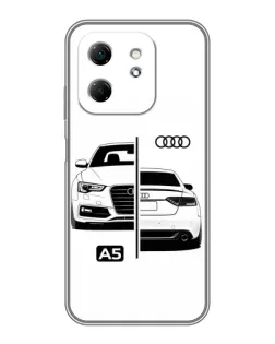 Чехол для Infinix Hot 50i с картинкой «Audi — контрастный дизайн» Чехол для Infinix Hot 50i с картинкой «Audi — контрастный дизайн»