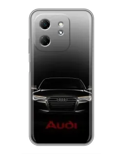 Чехол для Infinix Hot 50i с картинкой «Audi — градиентный контур» Чехол для Infinix Hot 50i с картинкой «Audi — градиентный контур»