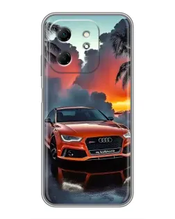 Чехол для Infinix Hot 50i с картинкой «Audi — закат» Чехол для Infinix Hot 50i с картинкой «Audi — закат»
