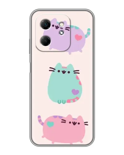 Чехол для Infinix Hot 50i с картинкой «Pusheen трио» Чехол для Infinix Hot 50i с картинкой «Pusheen трио»