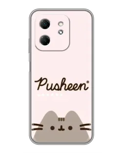 Чехол для Infinix Hot 50i с картинкой «Pusheen логотип» Чехол для Infinix Hot 50i с картинкой «Pusheen логотип»