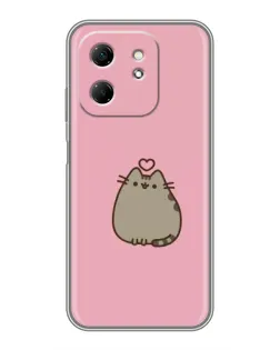 Чехол для Infinix Hot 50i с картинкой «Pusheen сердце» Чехол для Infinix Hot 50i с картинкой «Pusheen сердце»