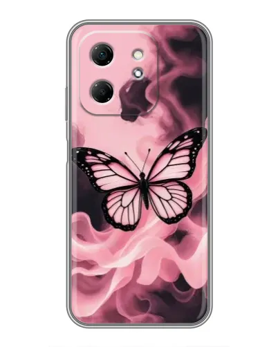 Чехол для Infinix Hot 50i с картинкой «Бабочка в дыму»