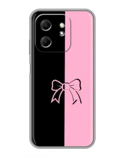Чехол для Infinix Hot 50i с картинкой «Половинки банта»