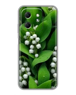 Чехол для Infinix Hot 50i с картинкой «Ландыши в зелени»