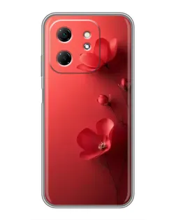 Чехол для Infinix Hot 50i с картинкой «Маковые соцветия»