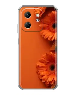 Чехол для Infinix Hot 50i с картинкой «Оранжевые герберы»