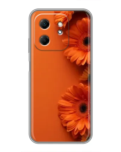 Чехол для Infinix Hot 50i с картинкой «Оранжевые герберы»